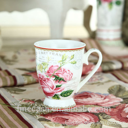 10OZ Elegant New Bone China Floral Fancy Ceramic Coffe Cups
Quality Assured